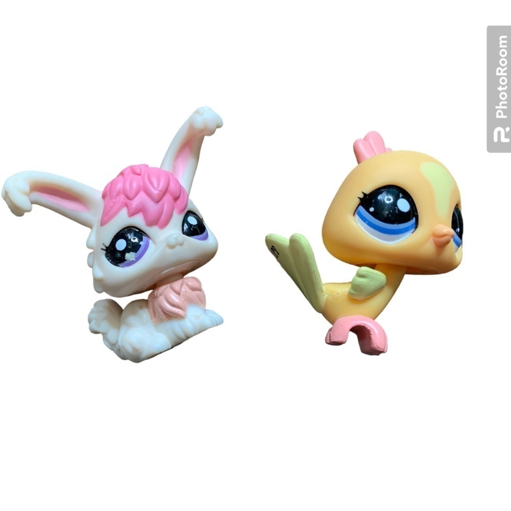 Littlest Pet Shop Angora Rabbit & Peacock 1893 & 1894